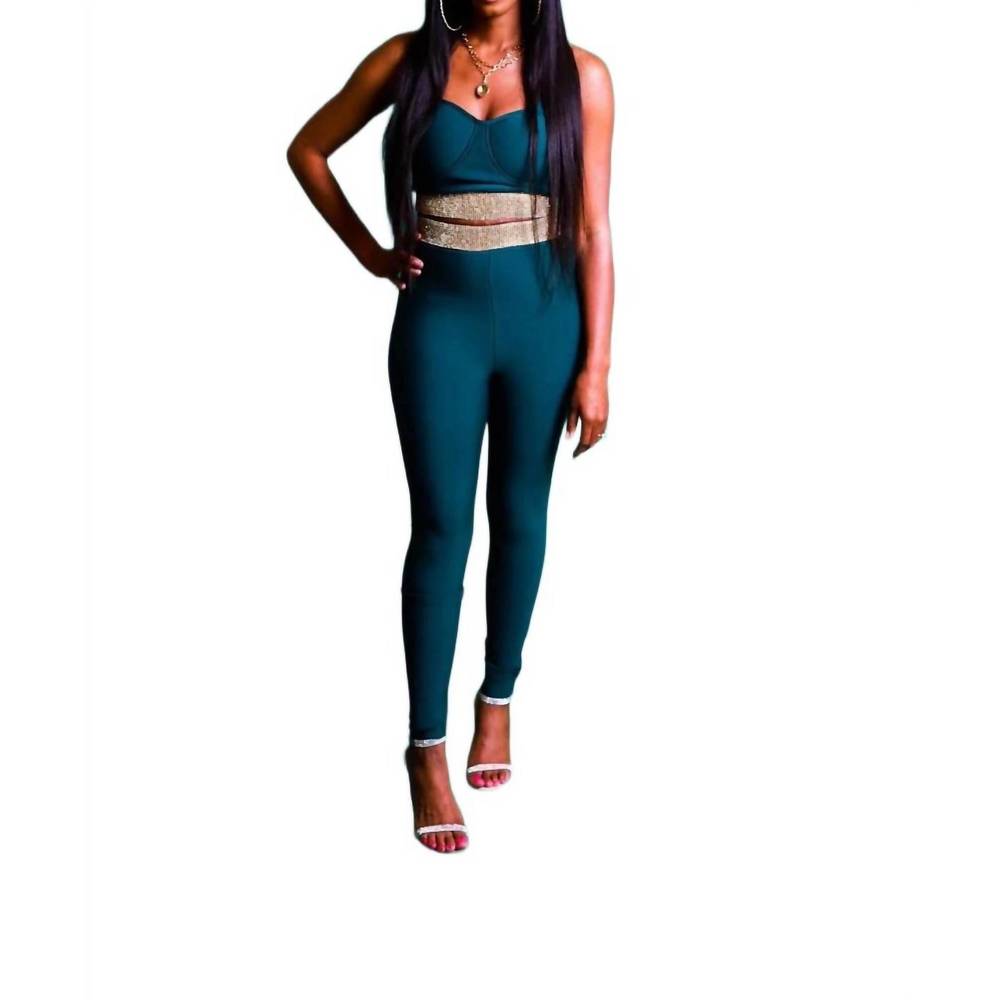 NEW PORSHIA BY PORSHIA BANKS currency pants in green